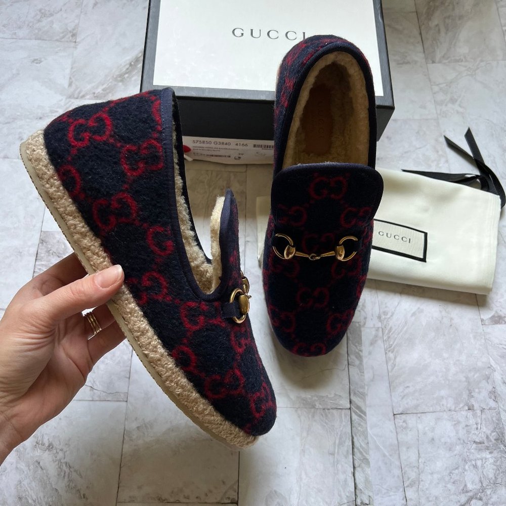 Gucci Wool Slippers EU 39 US8.5
